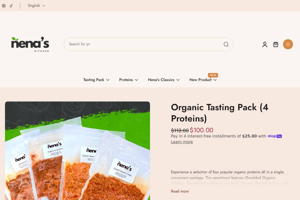 nkfood.com homepage screenshot