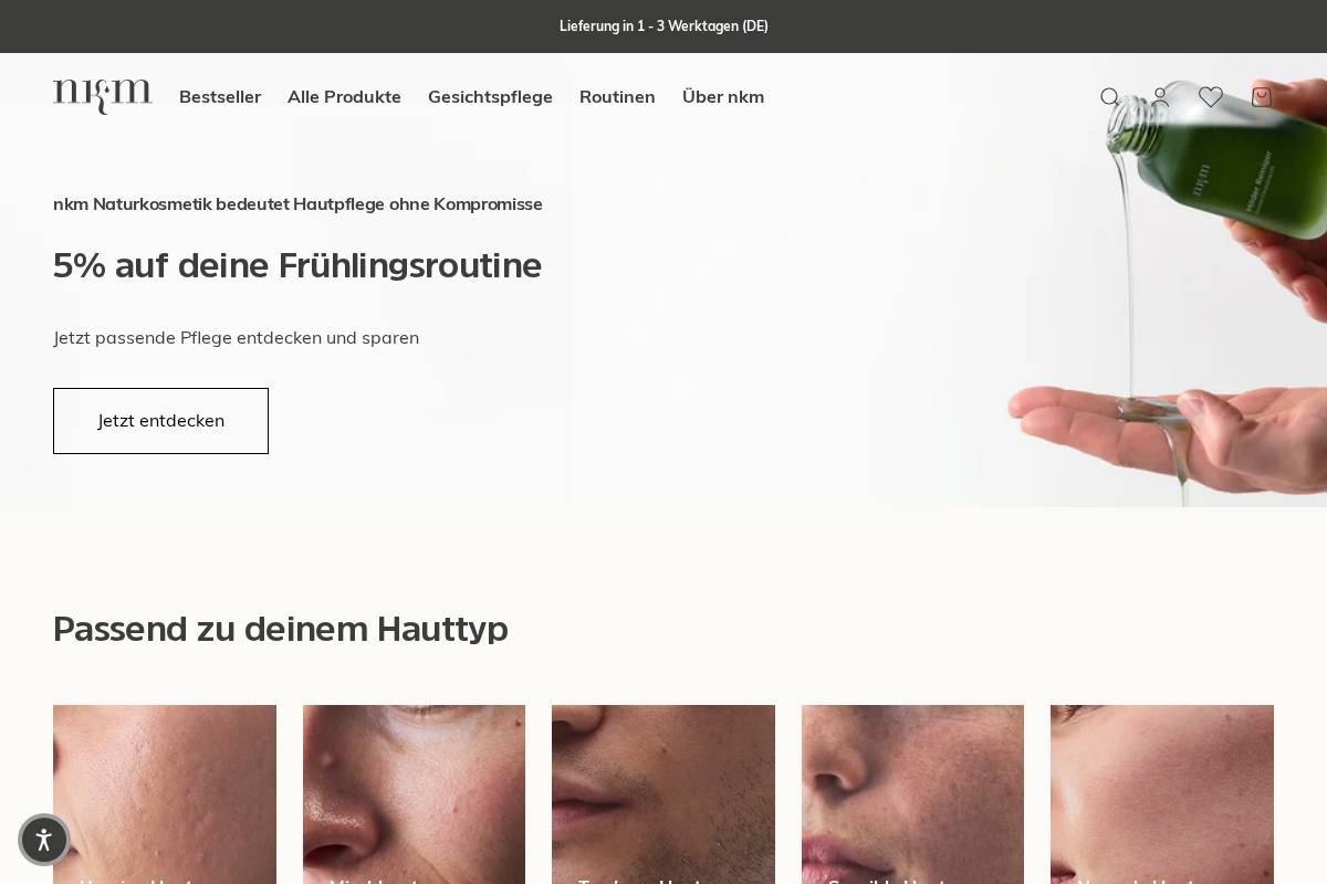 nkm-atelier.de homepage screenshot