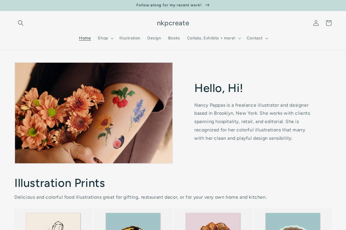 nkpcreate.com homepage screenshot