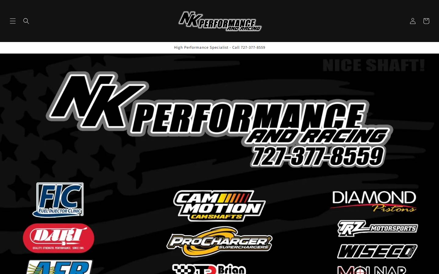 nkpracing.com homepage screenshot