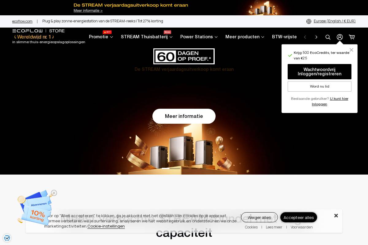 nl.ecoflow.com homepage screenshot