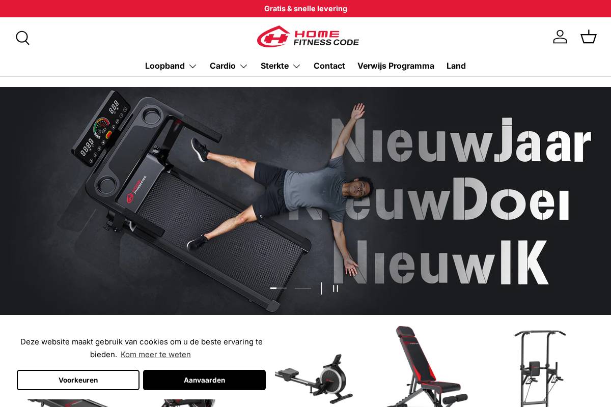Nl Homefitnesscode homepage screenshot