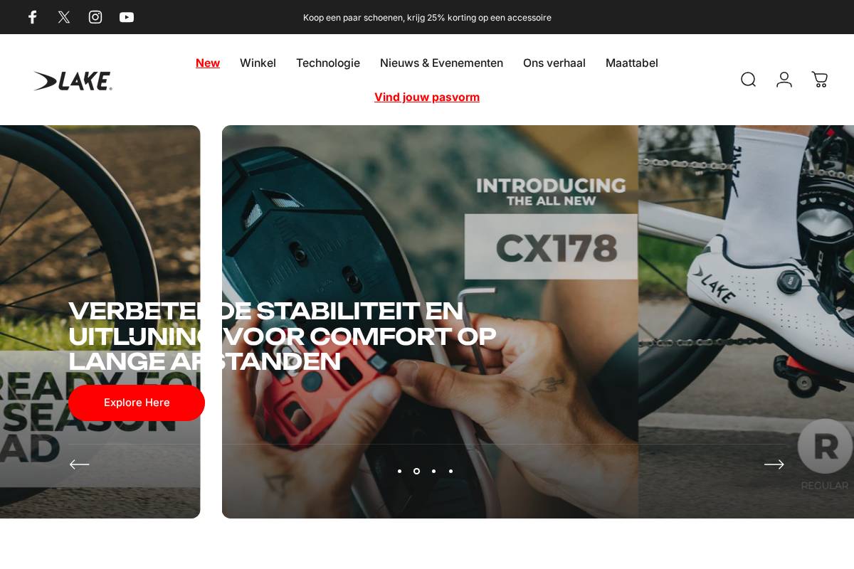 Nl Lakecycling homepage screenshot