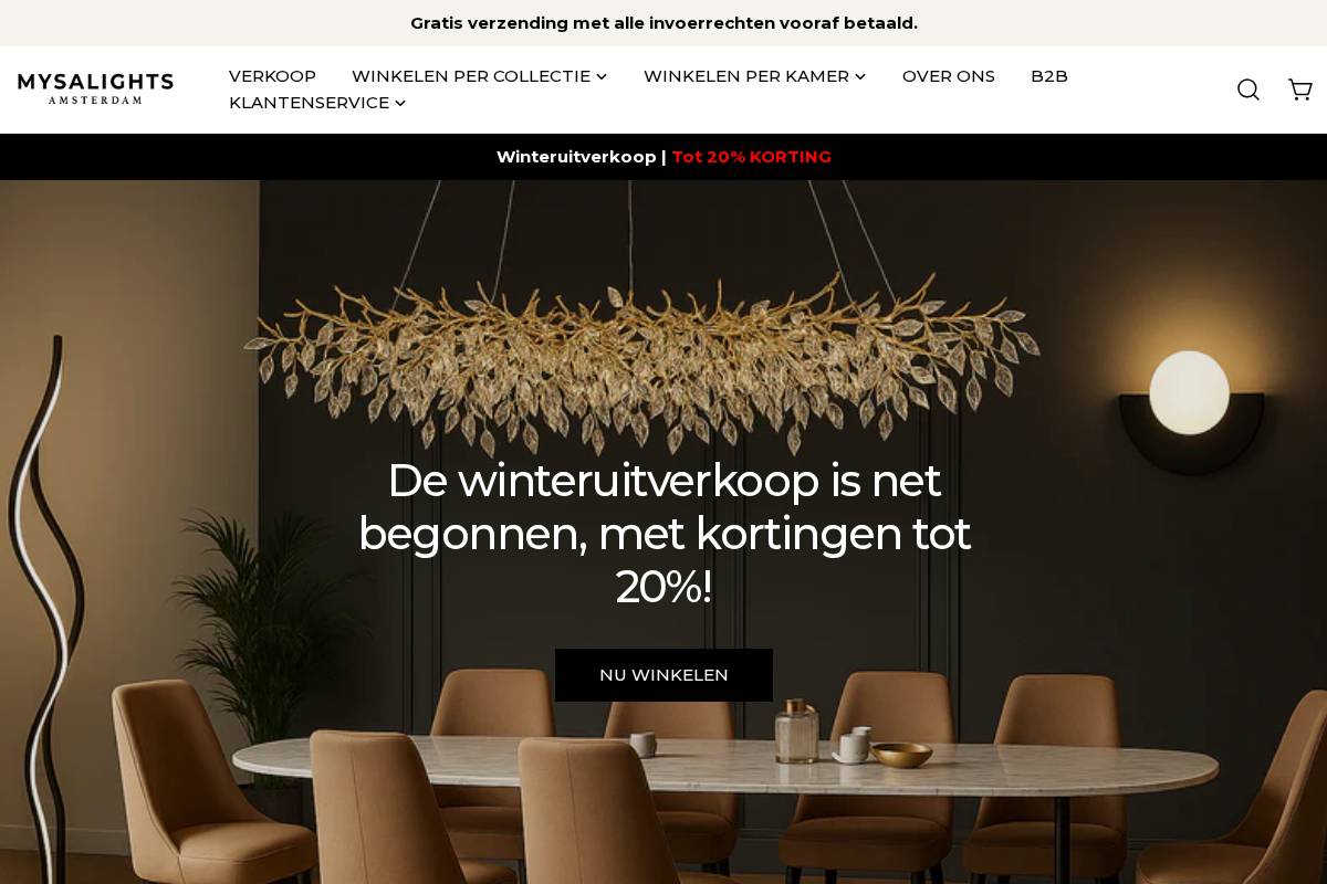Nl Mysalights homepage screenshot
