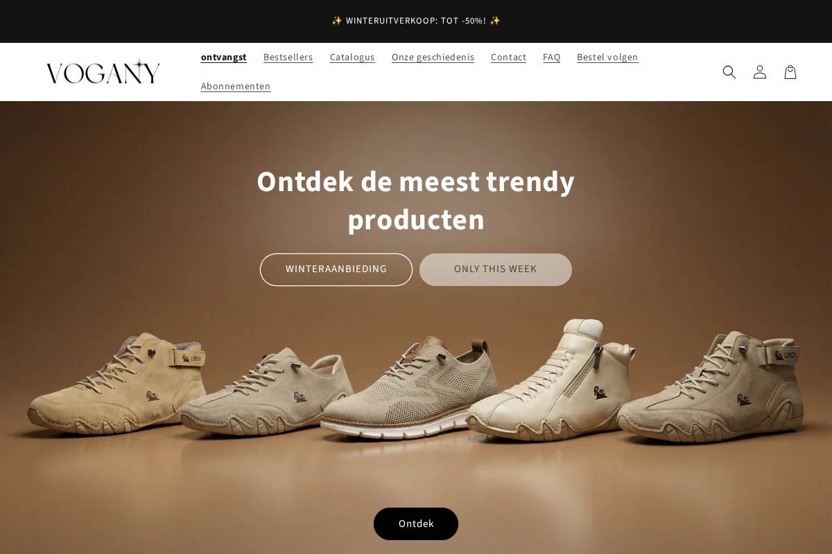 nl.vogany.com homepage screenshot