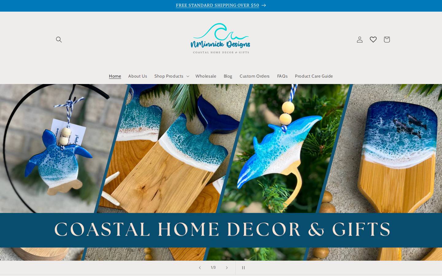 nminnickdesigns.com homepage screenshot
