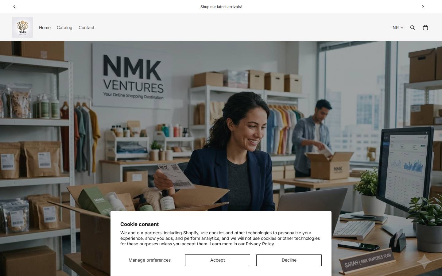 nmkventures.in homepage screenshot