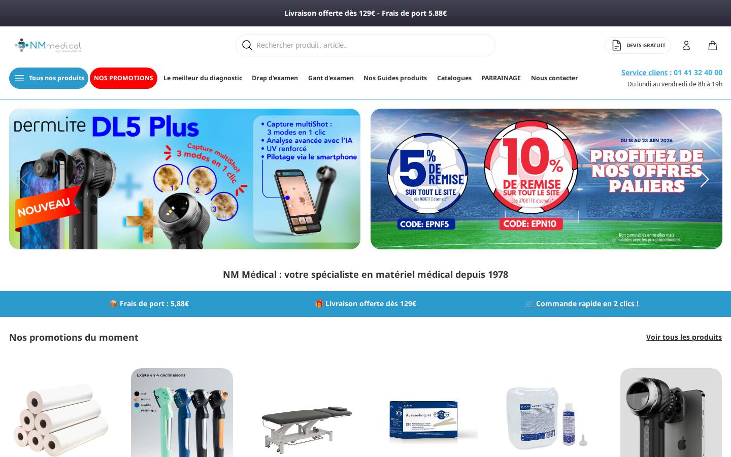 nmmedical.fr homepage screenshot