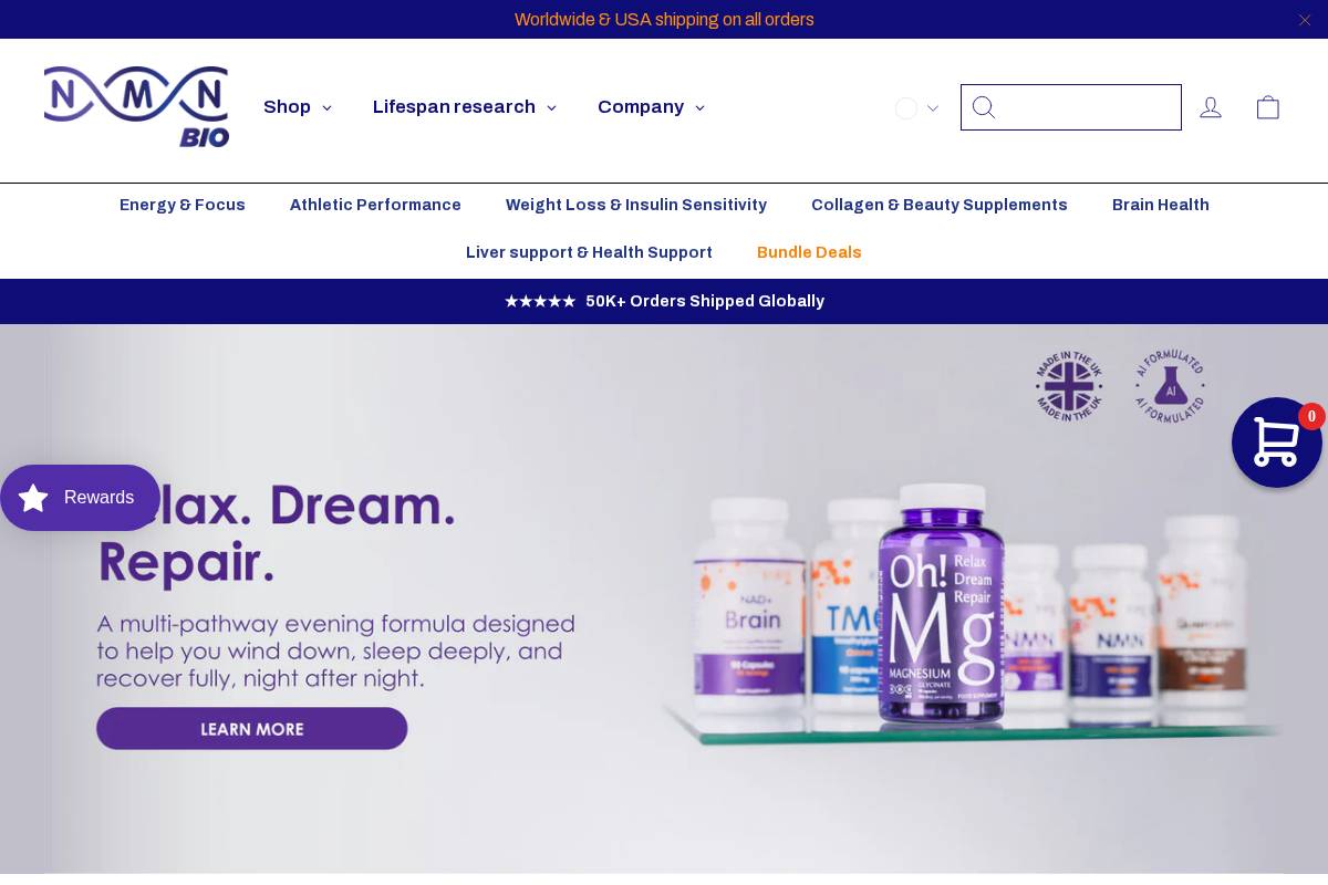 NMN Bio homepage screenshot