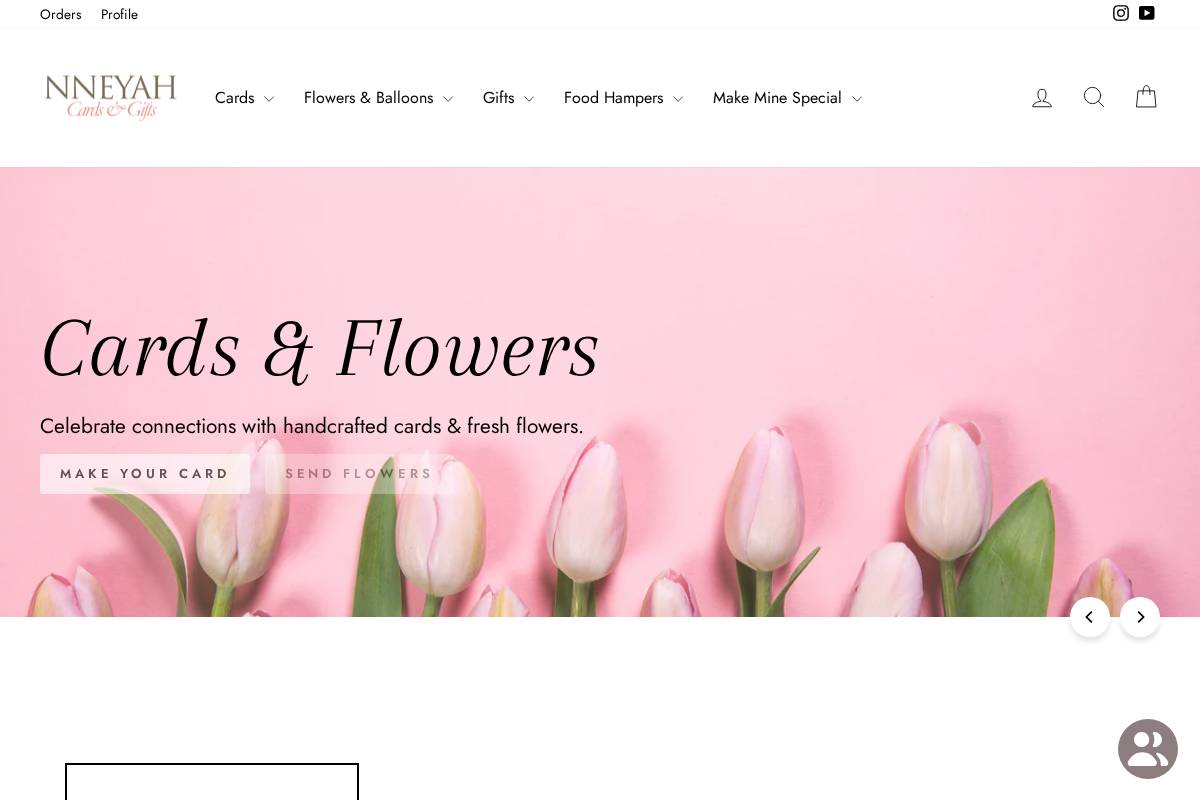 nneyah.cards homepage screenshot