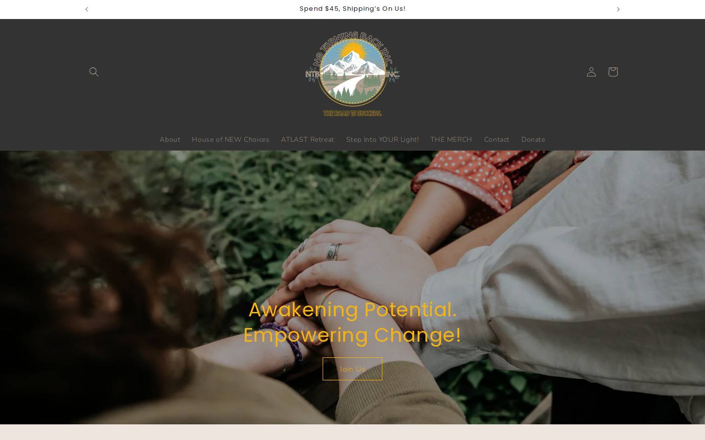 no-turning-back.org homepage screenshot