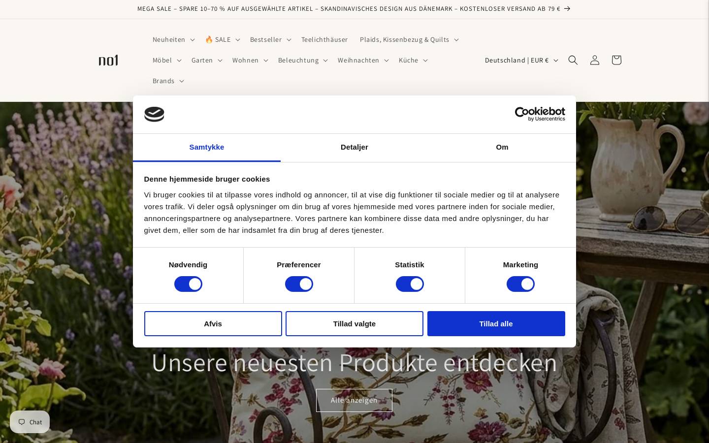 no1shop.de homepage screenshot