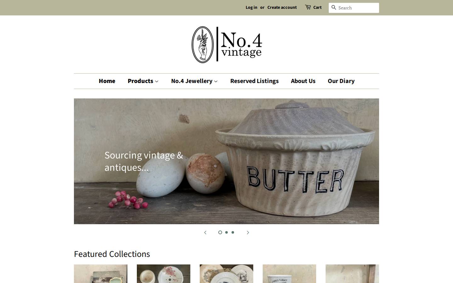 no4vintage.com homepage screenshot
