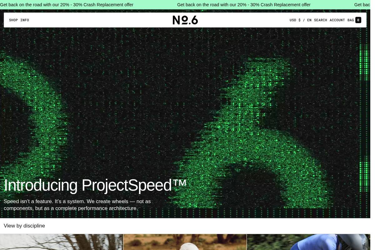 no6.racing homepage screenshot