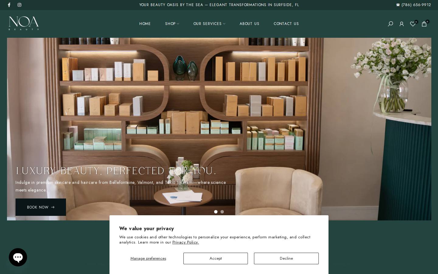 noabeauty.com homepage screenshot