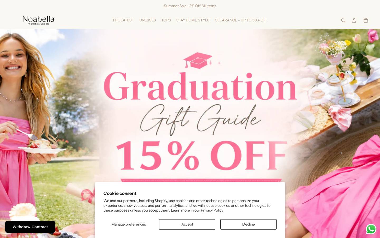 Noabella homepage screenshot