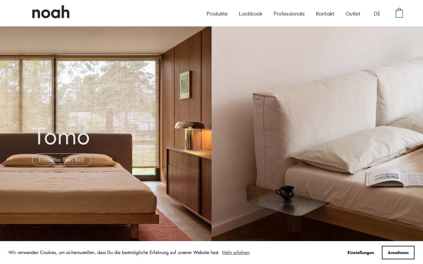 Noah Living homepage screenshot