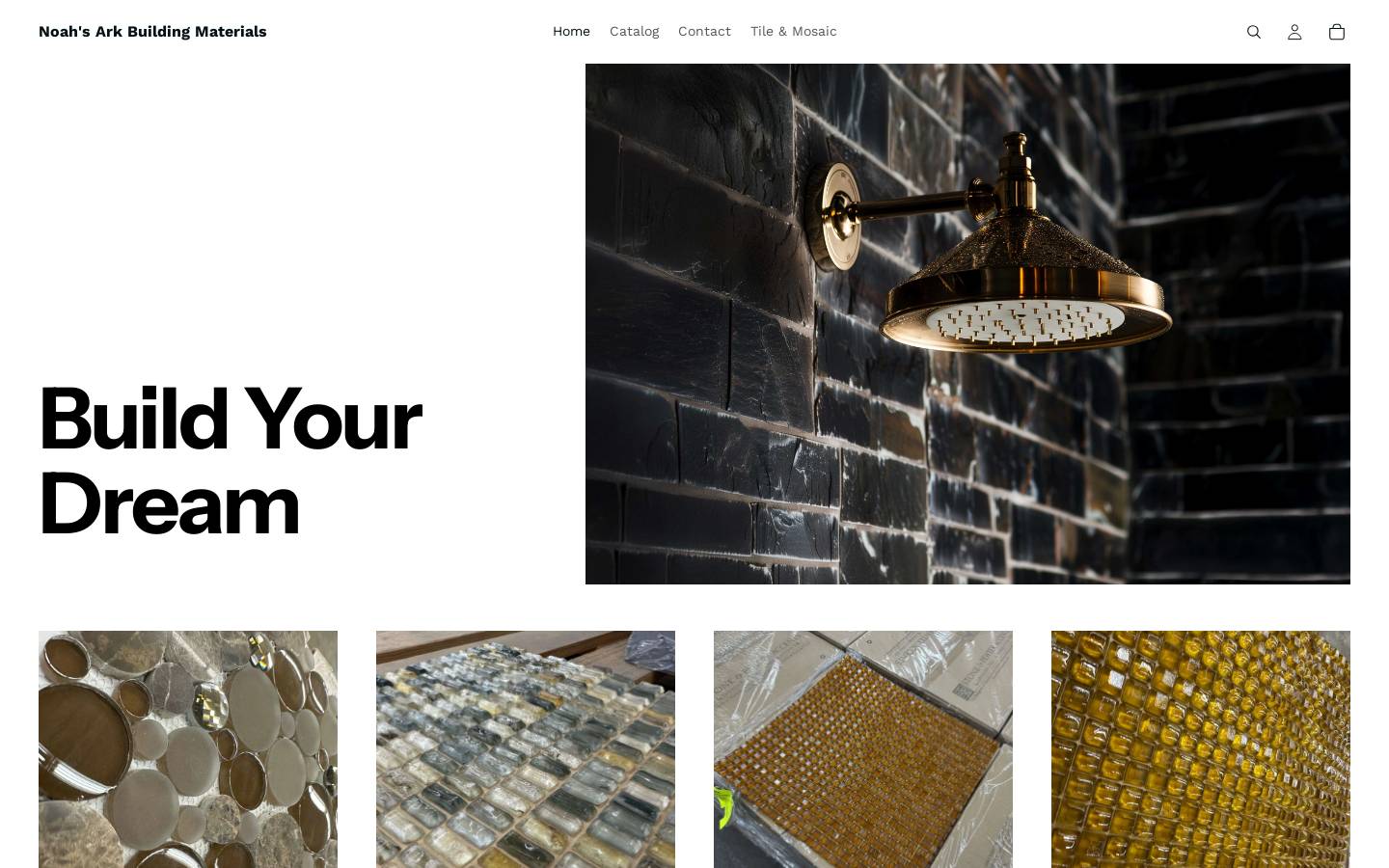 noahsarktile.com homepage screenshot