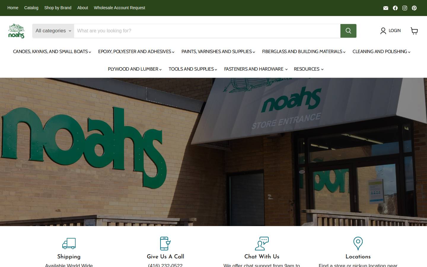noahsboatbuilding.com homepage screenshot