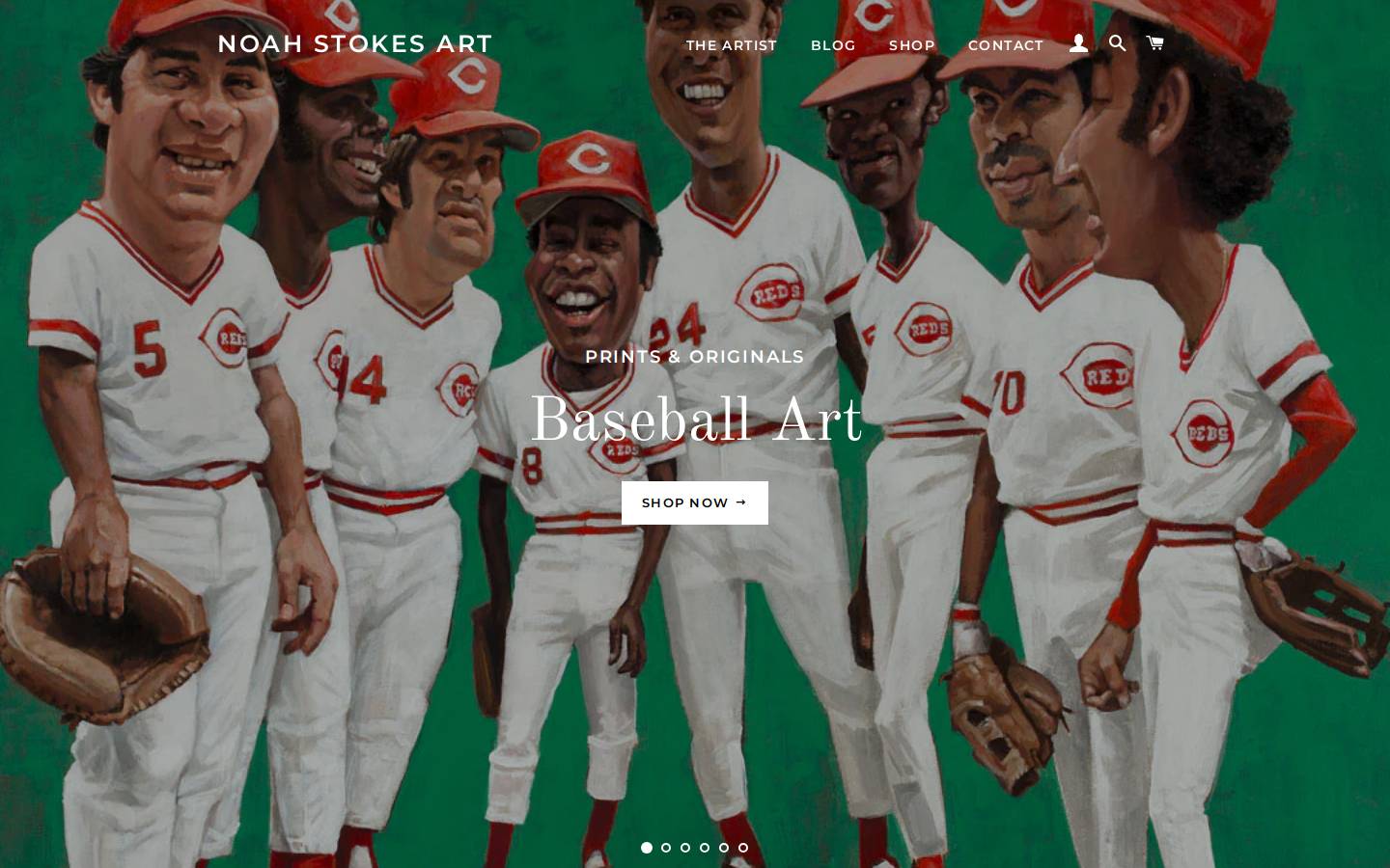 noahstokesart.com homepage screenshot