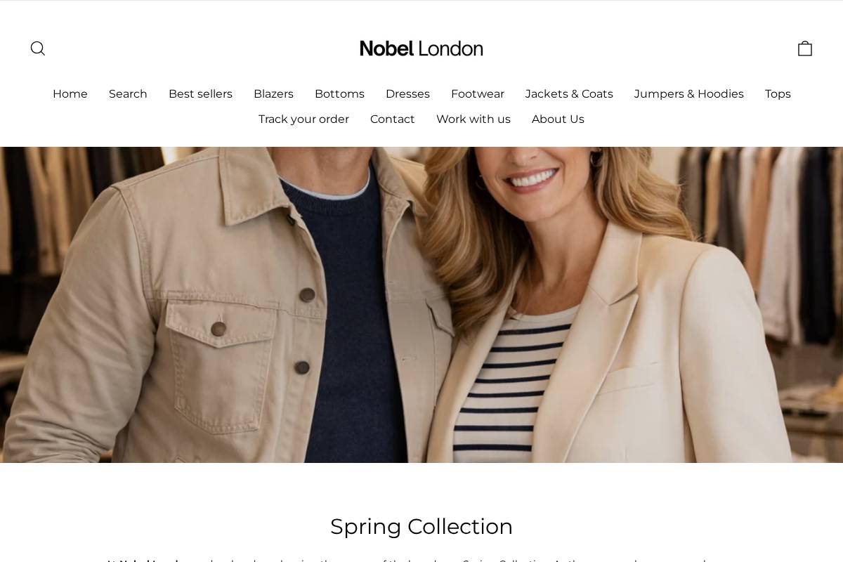 nobel-london.com homepage screenshot
