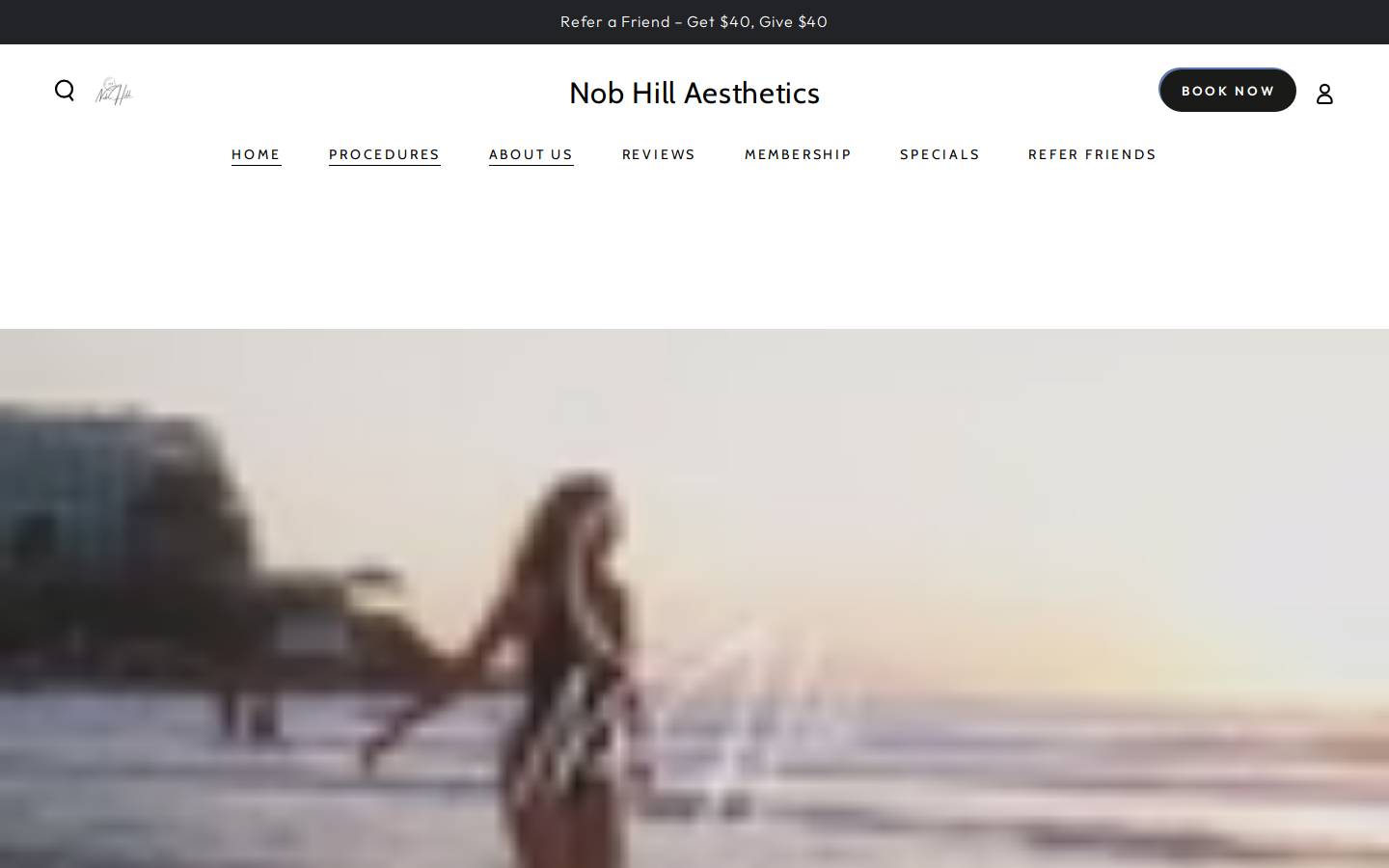 nobhillmedicalandaesthetics.com homepage screenshot