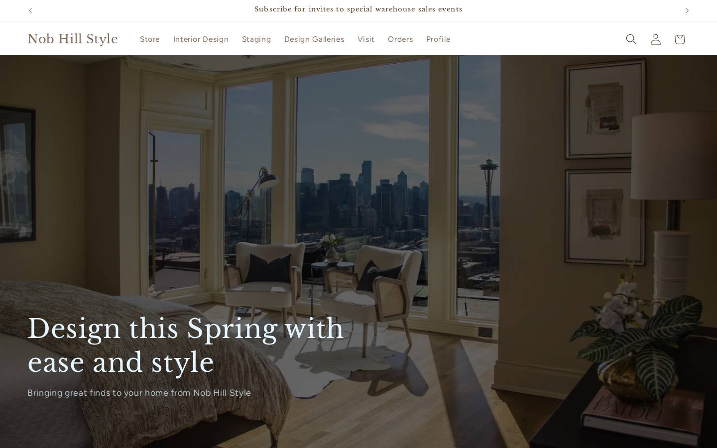 nobhillstyle.com homepage screenshot