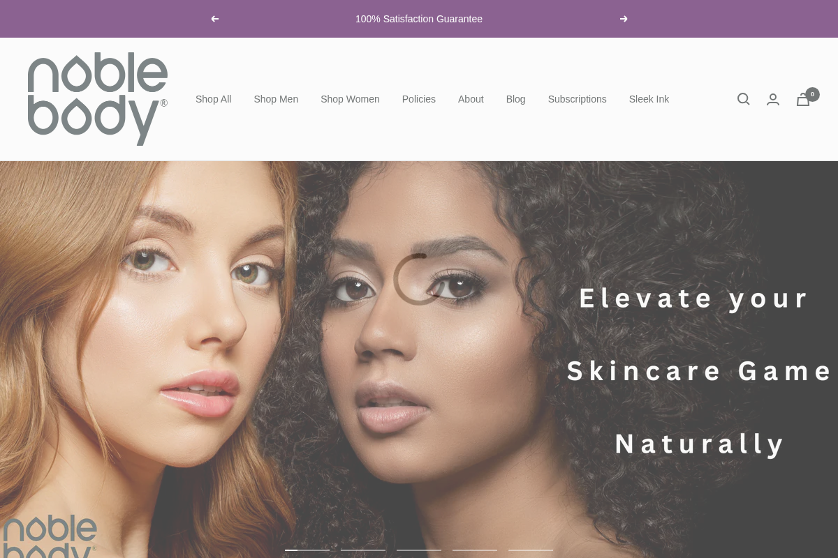 Noble Body homepage screenshot