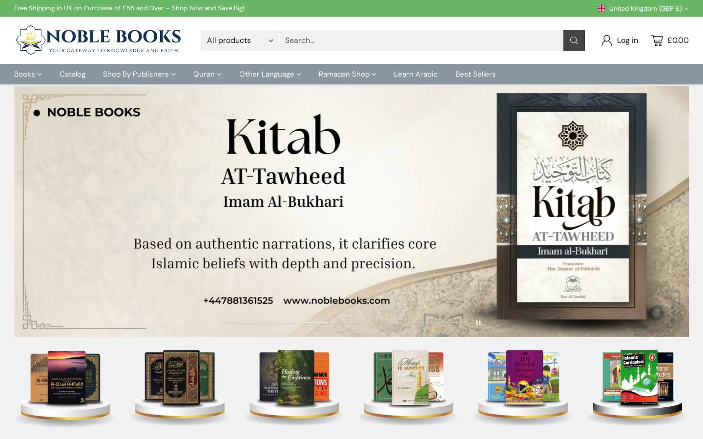 noblebooks.com homepage screenshot