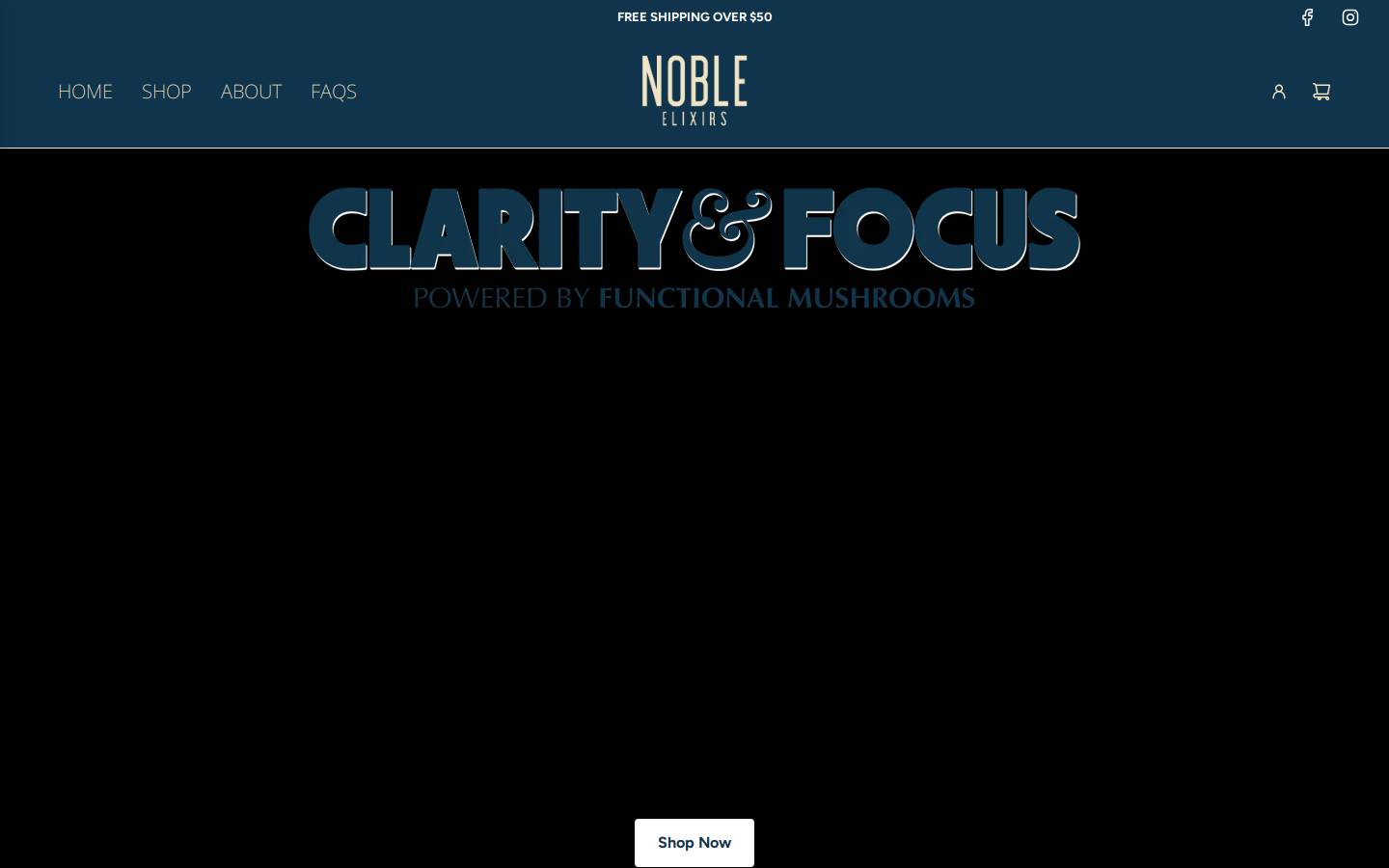 nobleelixirs.com homepage screenshot