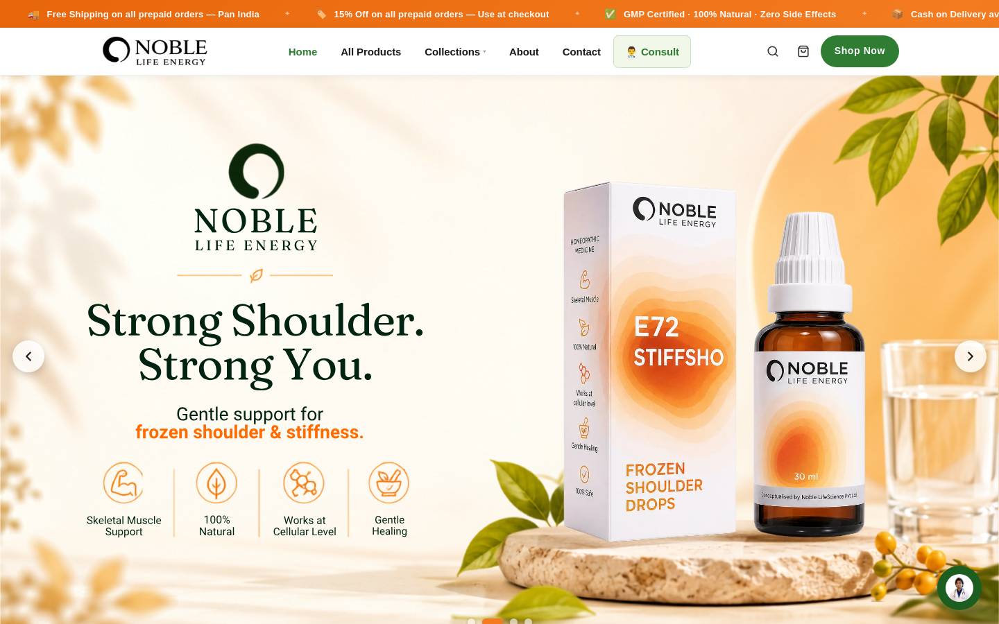 noblelifeenergy.co.in homepage screenshot