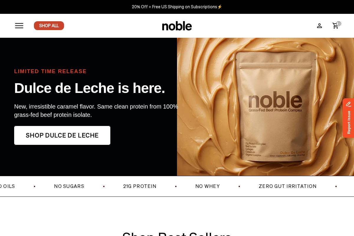 Nobleorigins homepage screenshot