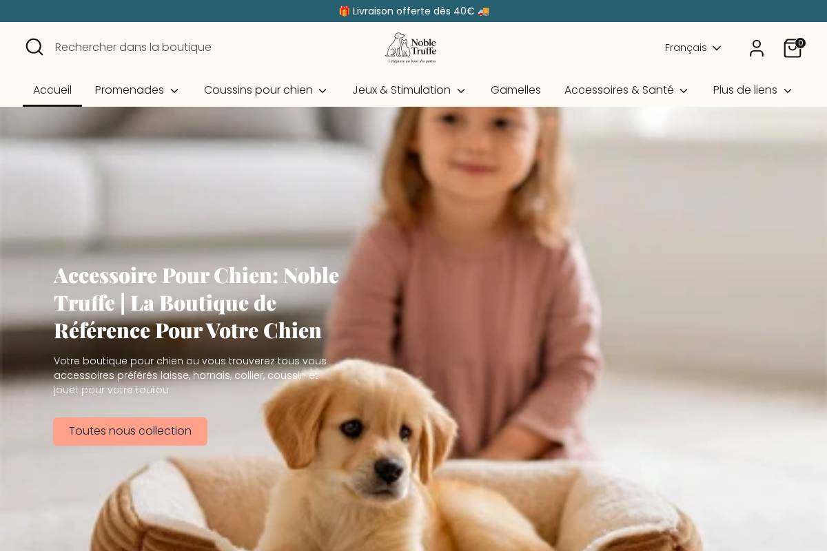 Nobletruffe homepage screenshot