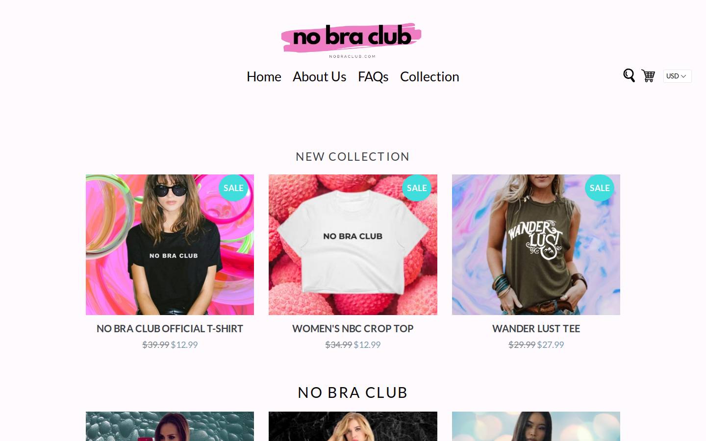 nobraclub.com homepage screenshot