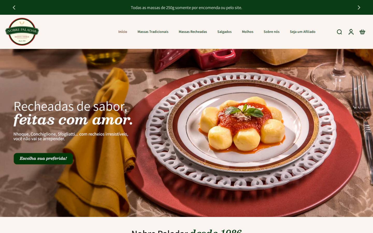 nobrepaladar.com.br homepage screenshot