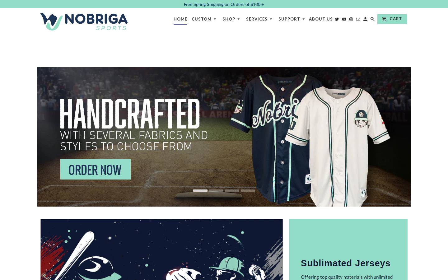 nobrigasports.com homepage screenshot