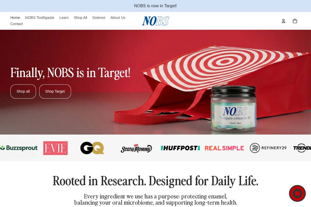 nobsroutines.com homepage screenshot