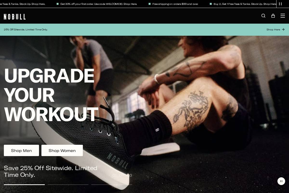 NOBULL homepage screenshot