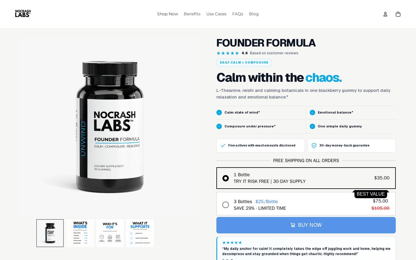 nocrashlabs.com homepage screenshot