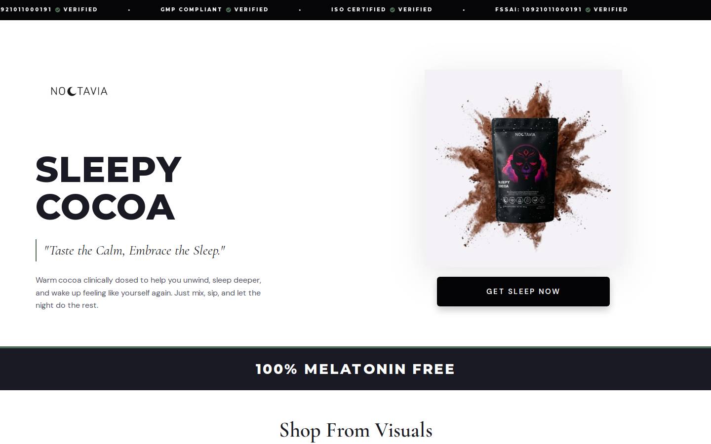 noctavia.in homepage screenshot