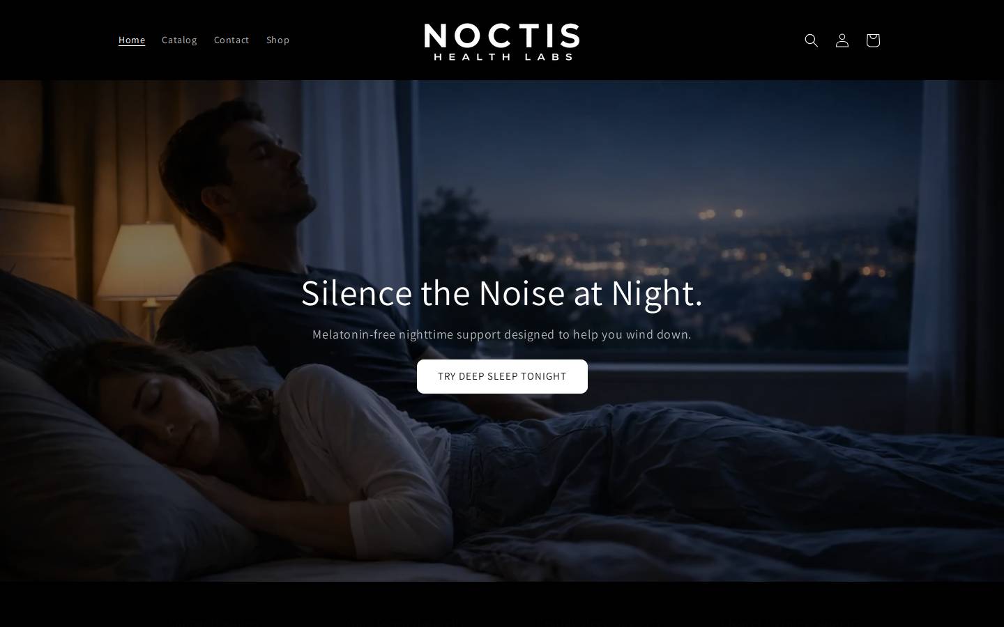 noctisdeepsleep.com homepage screenshot