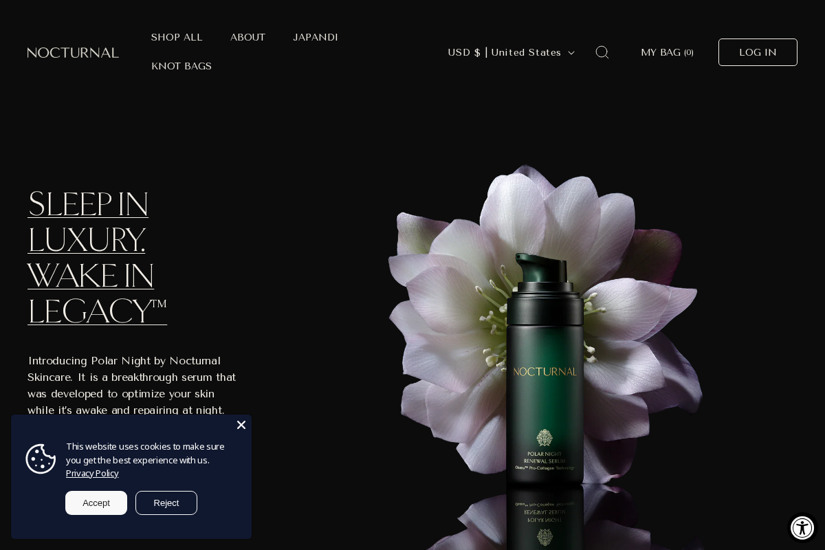 NOCTURNAL homepage screenshot