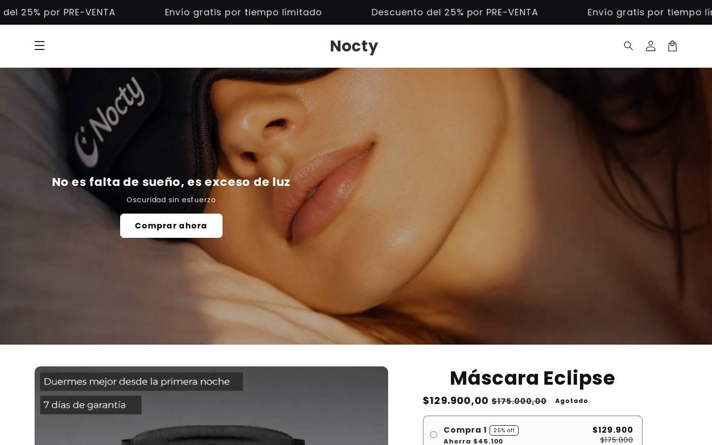nocty.co homepage screenshot