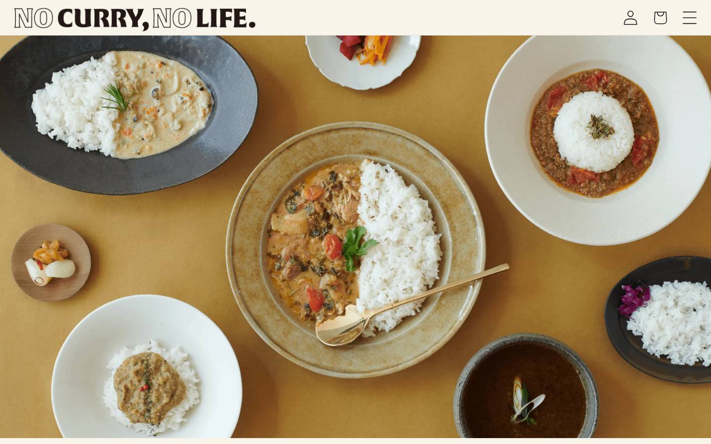 nocurrynolife.jp homepage screenshot