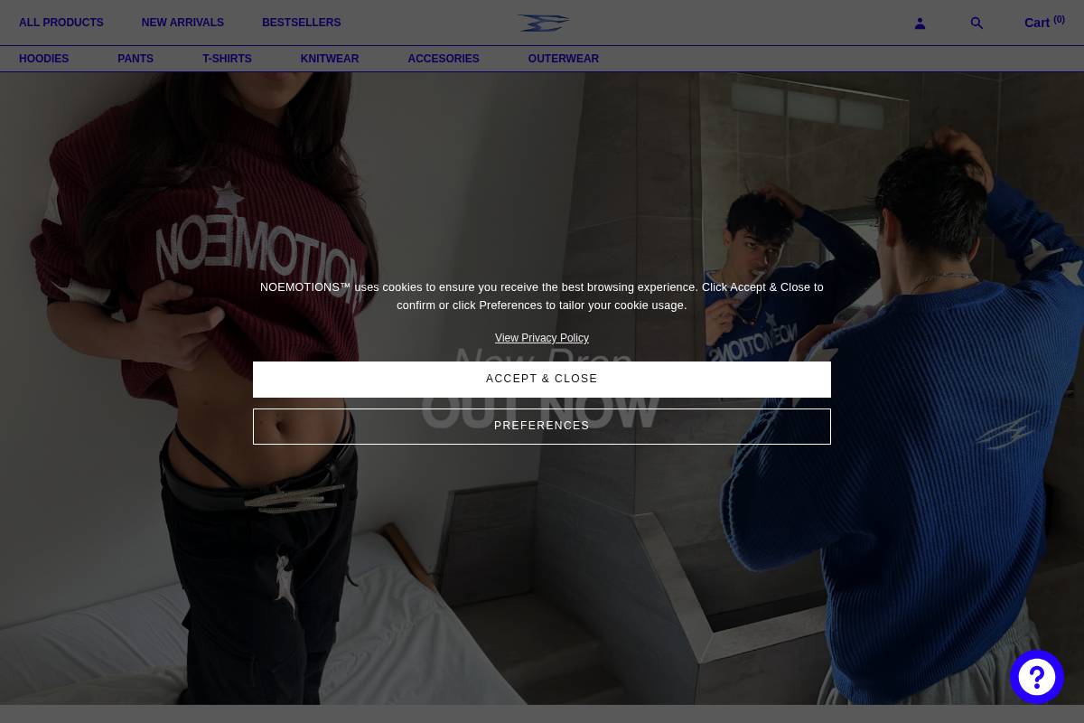 NOEMOTIONS homepage screenshot