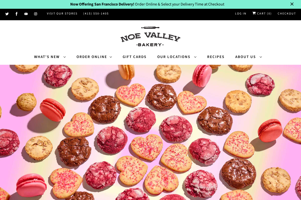 Noe Valley Bakery homepage screenshot