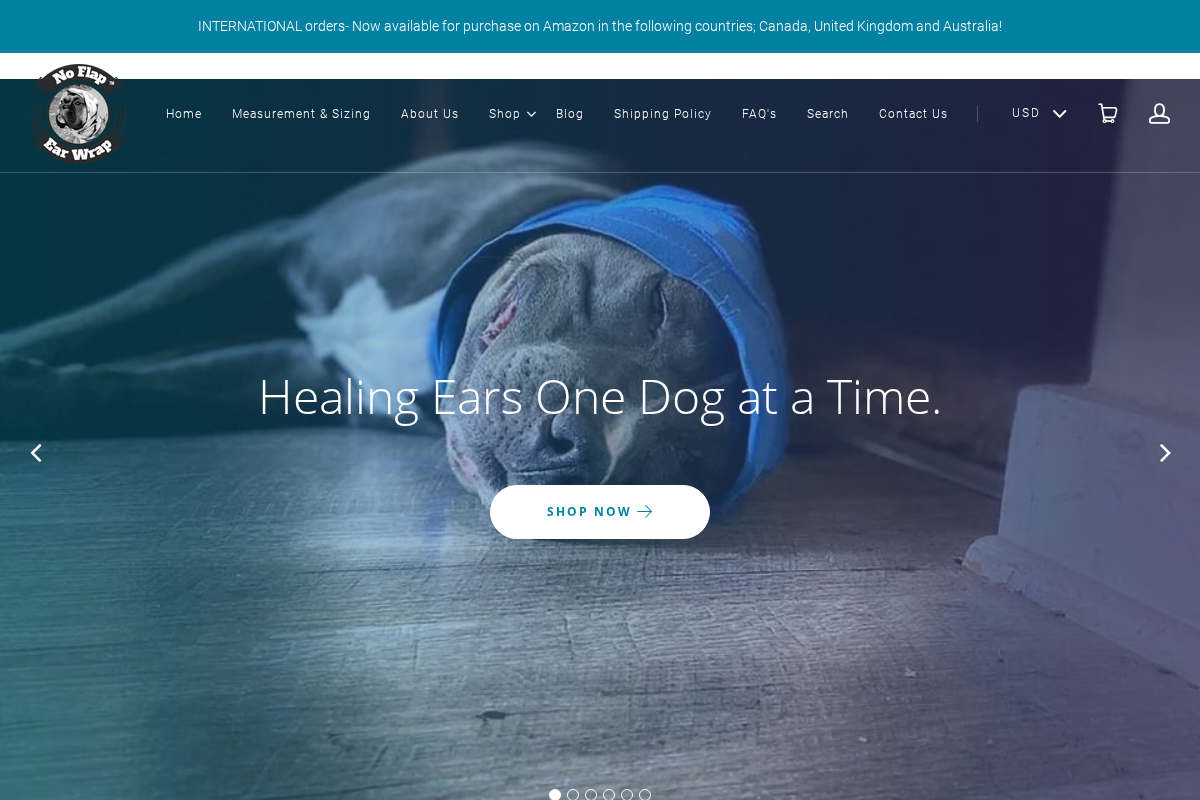 No Flap™ Ear Wrap homepage screenshot