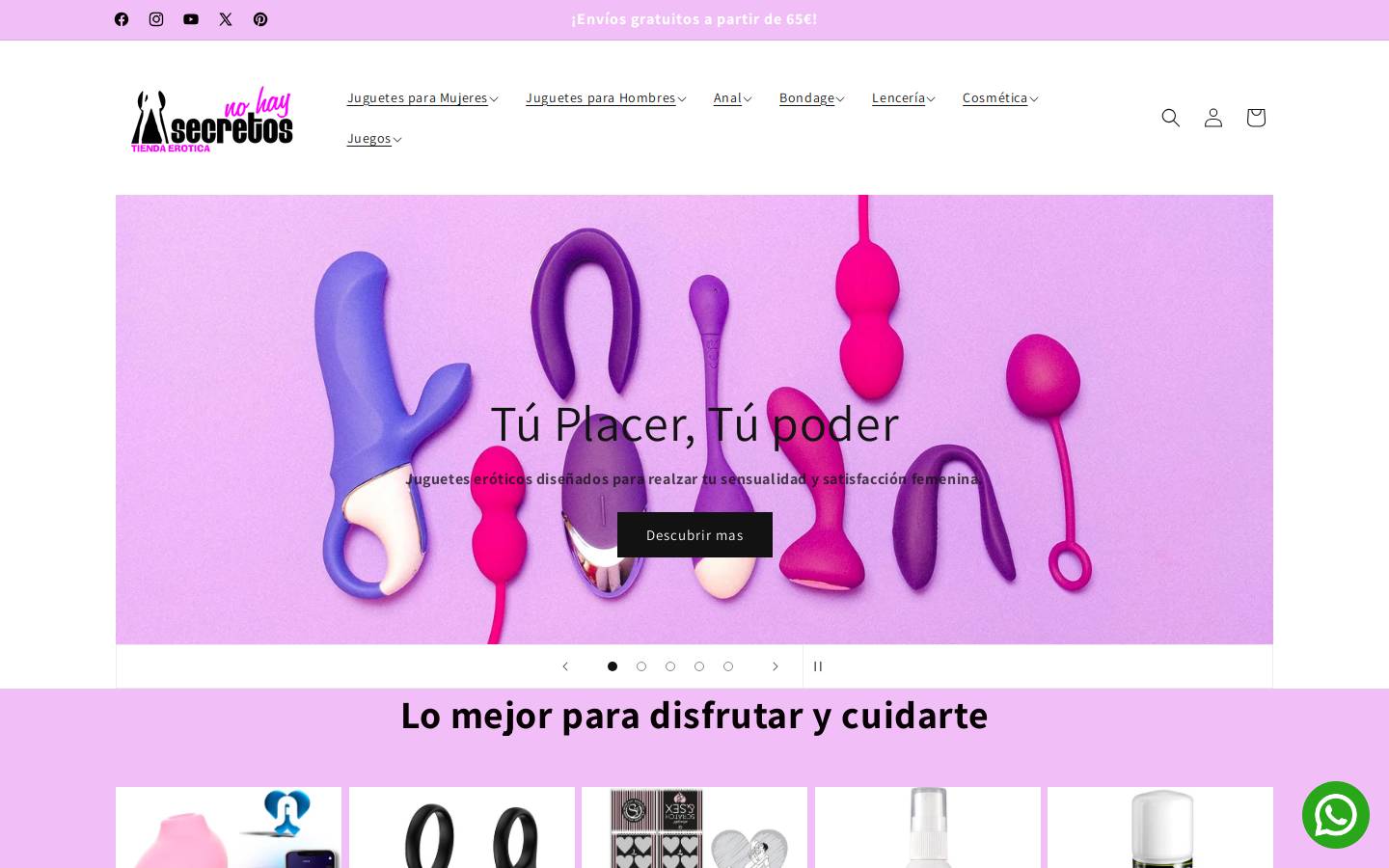 nohaysecretos.com homepage screenshot