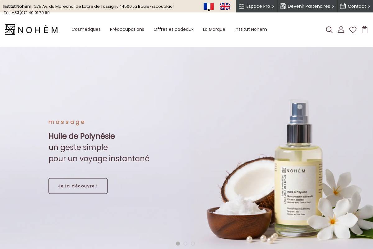 Nohèm homepage screenshot