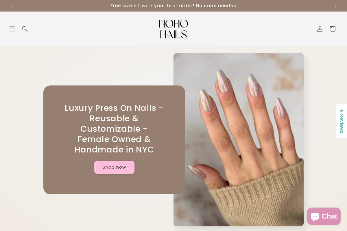 Noho Nails homepage screenshot